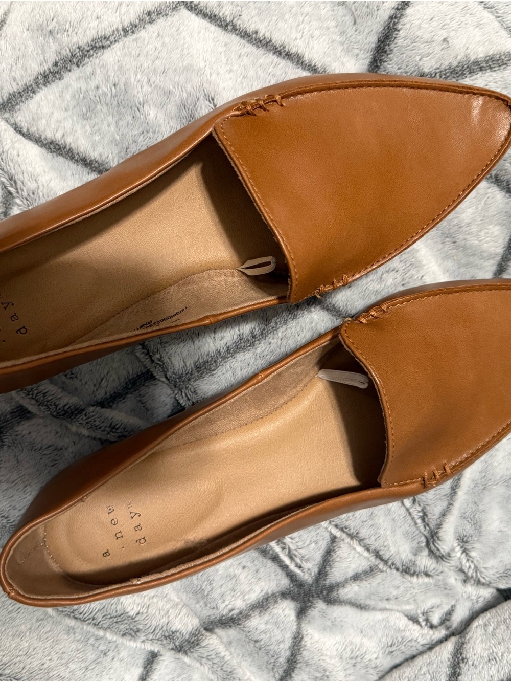Target Women's Cognac Slip-On Faux Leather Loafers